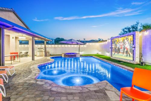 Rancho Santana House | Hollywood Hideaway with 158" Poolside TV and 2 Arcades