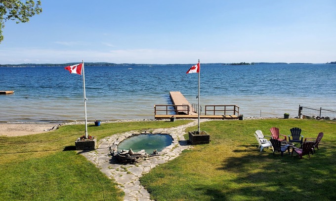 Leeds and the Thousand Islands House | Home of 1000 Island#1-Directly on STL river, private beach & FREE boat docking