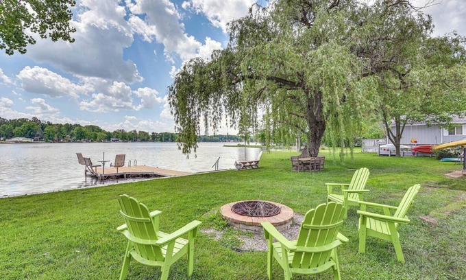 Paw Paw Lake House | Home w/Hot Tub & Dock on Lake