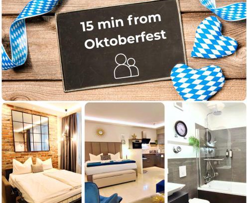 Ramersdorf Apartment | HOMELY STAY Studio P1 - Elegant Self-Check-in Studio-Apartment in Munich with Kitchen and Washing Machine