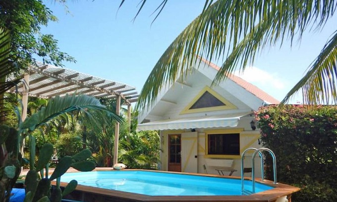 Le Vauclin Ski Chalet | Homerez - 150 m away from the beach! Chalet for 4 ppl. with swimming-pool