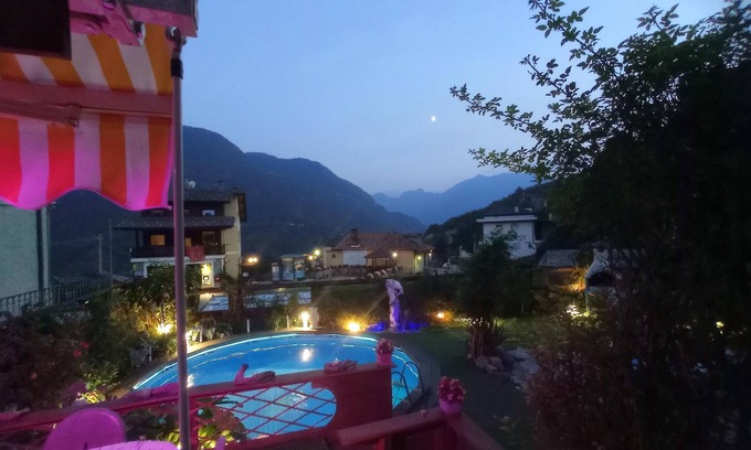 Vervaz-Portollaz Apartment | Homerez - Appartement for 4 ppl. with shared pool and balcony at Villa-nabian