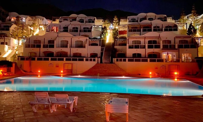 Tiguert Apartment | Homerez - Appartement for 5 ppl. with shared pool and sea view at Tiguert