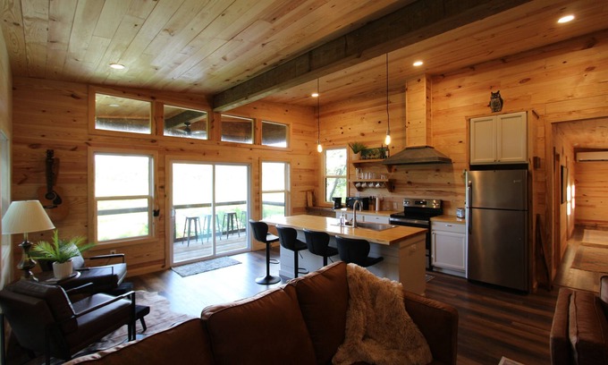 Chatham Cabin | HootnHoller at this secluded 3-bedroom cabin on beautiful Caney Lake.