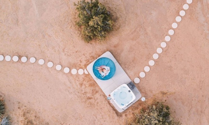 Yucca Valley House | Hot Tub, Cowboy Pool, Fire Pit, Game Room, Incredible Views · Starship Landing: