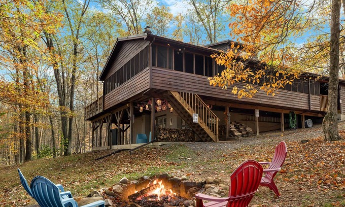 Great Cacapon Cabin | Hot Tub, Deck, Grill, Fire Pit, Game Room & WiFi