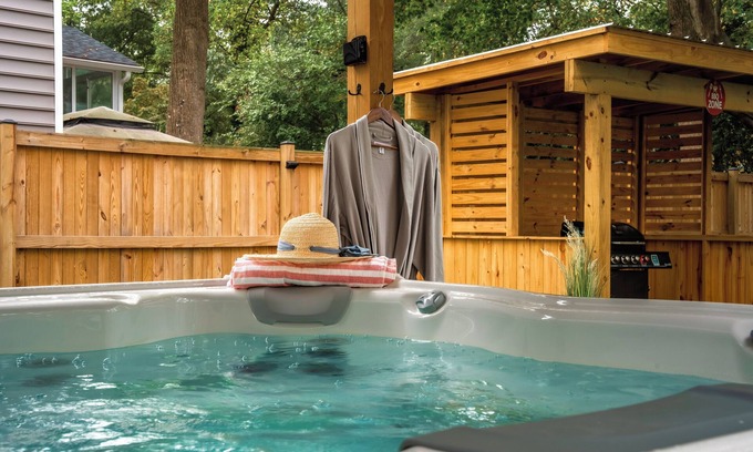 Cape Saint Claire House | Hot Tub Haven: Cozy Annapolis Backyard Oasis!