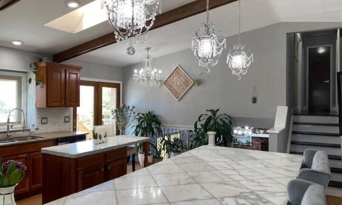 Briargate House | Hot Tub & Mountain Views; Theatre; Sauna; Piano; Two tier deck; Kid’s room