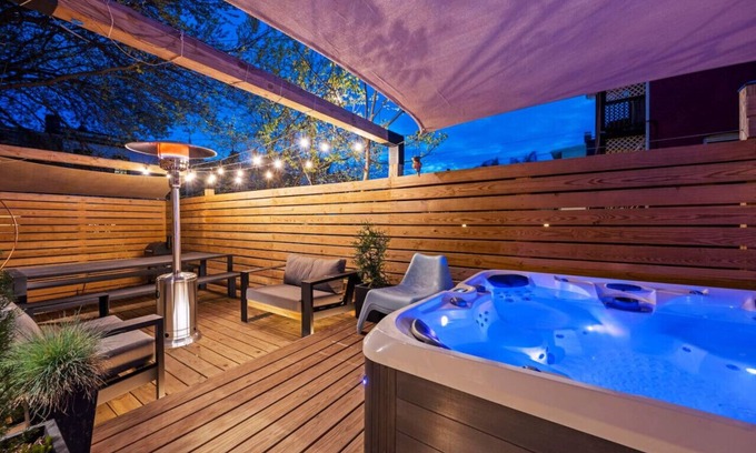 Truxton Circle House | Hot Tub Oasis Giant Row House Historic