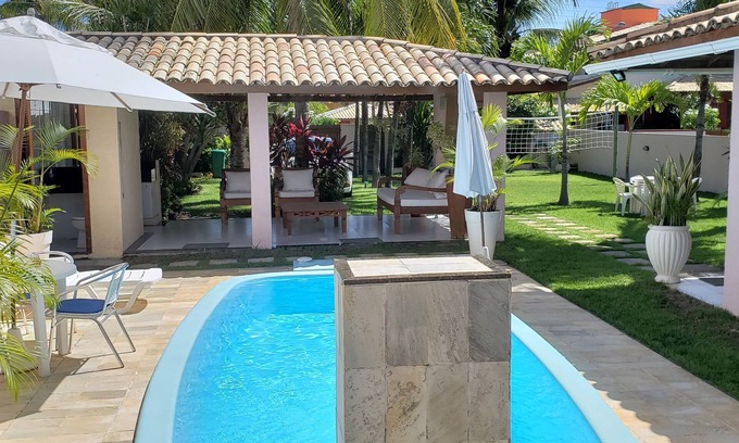 Jenipabu House | ⭐🌴 House in Guarajuba, 3 Bedrooms with Pool, 150m from the Sea