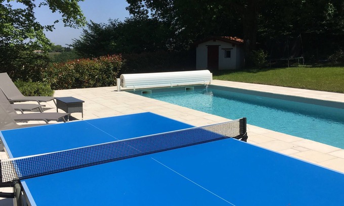 Mouguerre House | HOUSE WITH HEATED SWIMMING POOL NEAR BAYONNE ALL COMFORT