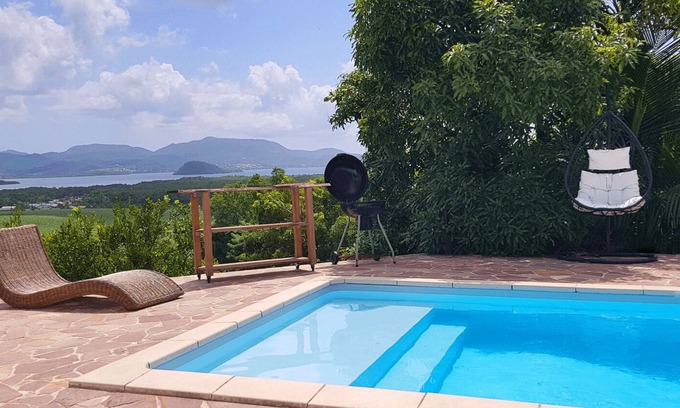 Ducos House | House with pool and garden and superb view of the Bay of Fort-de-France