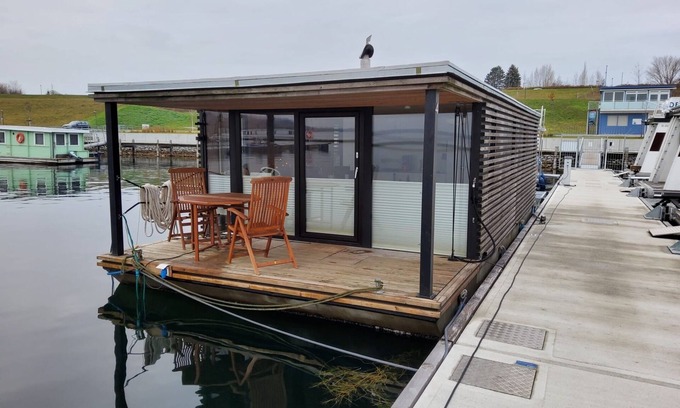 Braunsbedra Boat Rental | Houseboat "Geiselruh" with Lake View, Terraces & Wi-Fi