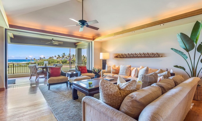 Kaupulehu Villa | Hualalai Golf Villa 4202 - Oceanfront + Prime Location + Room Service