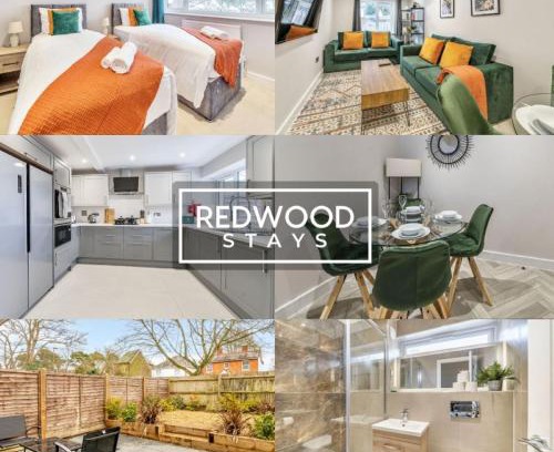 Rushmoor District House | Huge 5 Bed 3 Bath House For Contractors & Families, 2X Free Parking, Free WiFi & Netflix By Redwood Stays