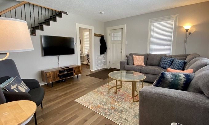Elk Rapids House | Huge corner lot, home is a 2-minute walk to beach, playground, and park
