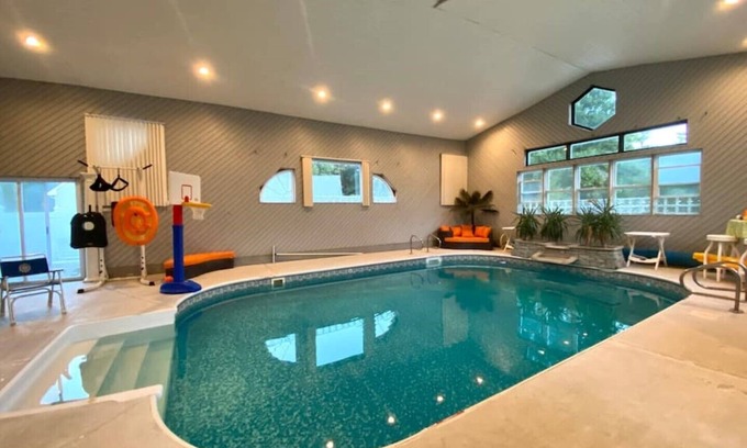 Lanoka Harbor House | Huge house w/Indoor pool, arcade, sports bar