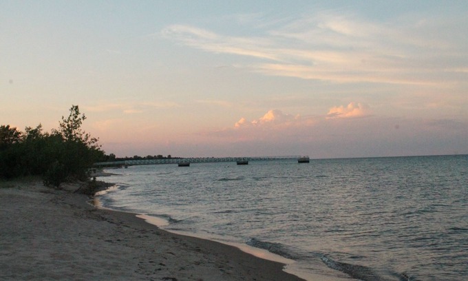 Oscoda House | Huron Winds kiddy corner to Lake Huron and near the Oscoda splash park!