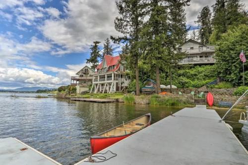Newman Lake House | Huvila Haven Lake Front Home with Dock and Hot Tub