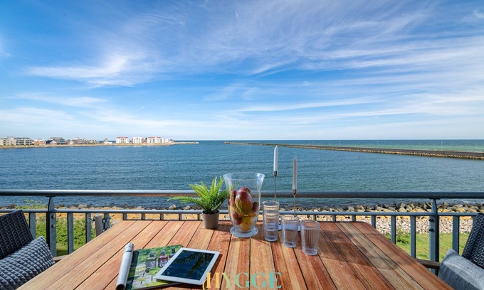 Olpenitzdorf Apartment | Hygge Lodge 18 am Strand - Ferienwohnung Lodge 18 Meerblick/balkon/strand