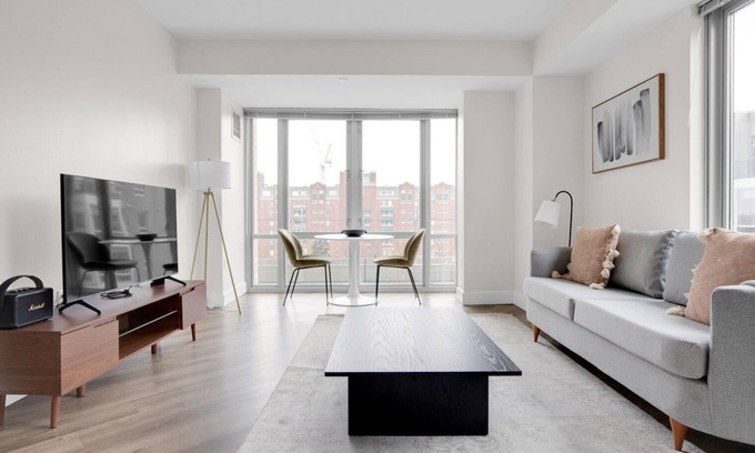 East Cambridge Apartment | Ideal East Cambridge 1BR w/W/D & Gym, steps from Train, by Blueground