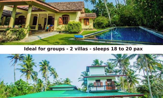 Kathaluwa House | Ideal for Groups - 7 bedrooms - sleeps 18 to 20 pax - 2 pools - two villas