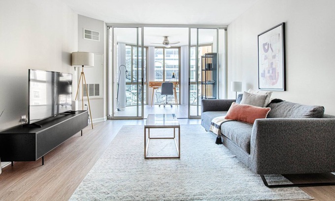 Chinatown Apartment | Ideal Mount Vernon 1BR w/ Gym, Pool, nr. Georgetown Law, by Blueground