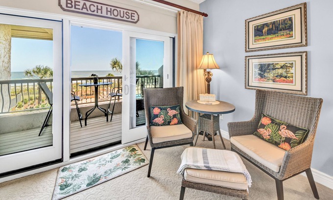 Fernandina Beach Condo | Idyllic Beach Suite with Big Ocean Views