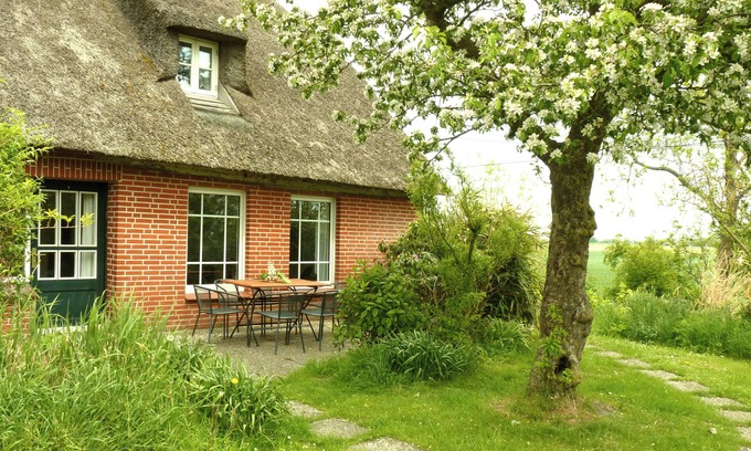 Osterhever House | Idyllic half of the thatched house with wood-burning stove (dogs welcome)