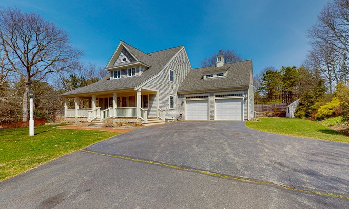 Cotuit House | Idyllic home on half-acre with amazing location, 3 living areas, central AC, W/D