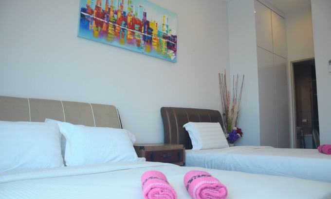 Downtown Kota Kinabalu Apartment | Imago Loft at the roop top with garden view