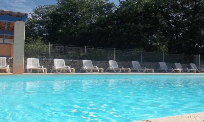 Balazuc House | In Balazuc (listed village): 4-room gite with air conditioning and wifi + swimming pool and Ardèche river