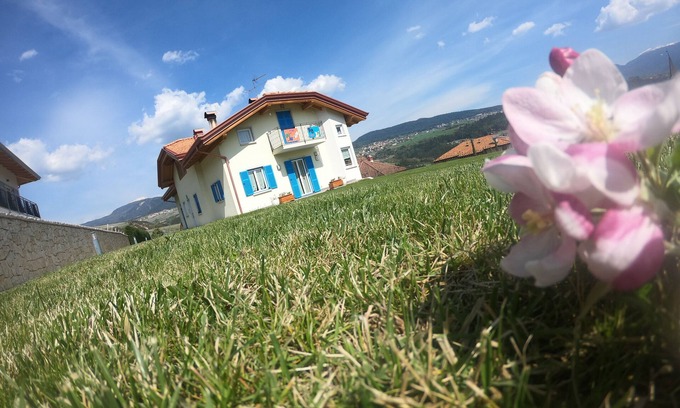 Brez Apartment | In the green and cool Trentino large apartment with garden, balcony, parking space