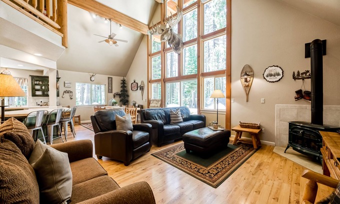 Soda Springs House | Incredible house with loft with furnished patio, fireplace, and grill