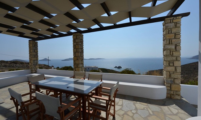 Lipsoi Villa | independent villa with splendid view and beach below