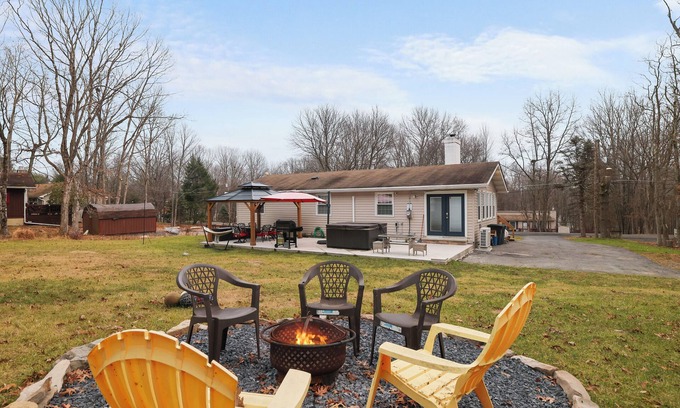 Tunkhannock Township House | Indian Mountain Getaway-hot tub, lakes ,hiking ,fireplace , pool table