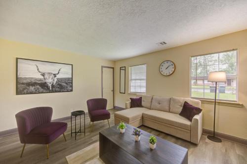 Beaumont House | Indoor fireplace with patio and Pool Table