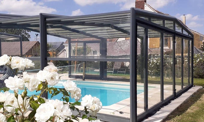 Les Hermites House | Indoor/heated pool, Nordic spa