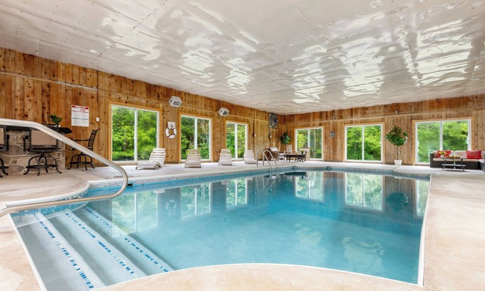 Lake Ariel House | Indoor Heated Private Pool Home & Arcade in Lake Ariel Poconos with 7 beds