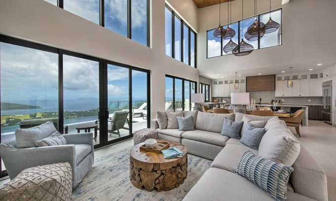 North Side House | Infinity Pool Over Looking Magen's Bay and the BVI- Island Serenity
