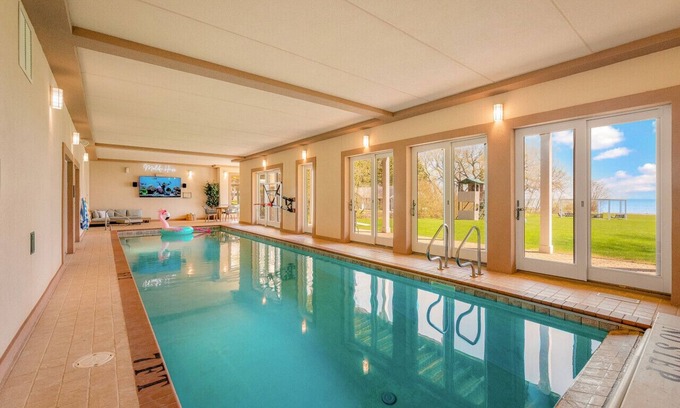 Branch House | Insane luxury beachfront estate - complete with indoor pool, arcade and theater!