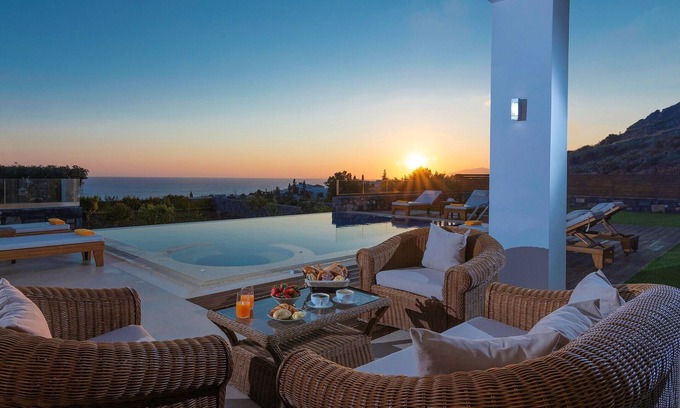 Koutouloufari Villa | IRIDA VILLA in Hersonissos.Private Heated Pool, Incredible View, Next to the sea