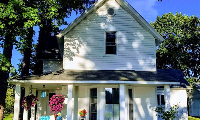 East Jordan House | Ironton Shore Farms: 4 Bedroom Farmhouse on Lake Charlevoix with Beach and dock