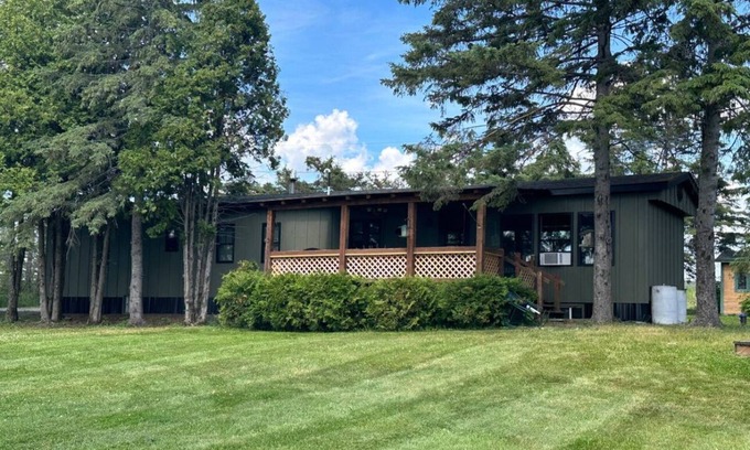 Fort Kent Mills House | Island Escape on Long Lake with beautiful views on Long Lake.