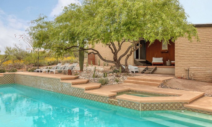 Old Spanish Trail Estates House | Javelina House Mid-Century Desert Oasis with optional heated pool