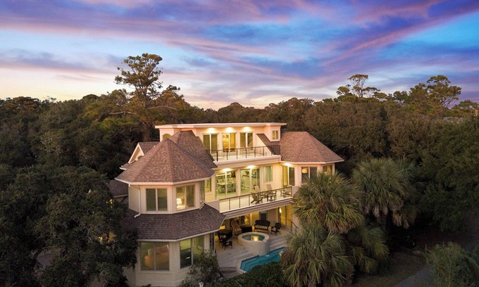 North Forest Beach House | Jaw-Dropping Hilton Head Vacation House w/Private Pool, Ocean Views!
