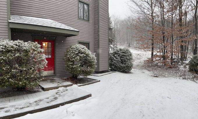 North Troy Condo | Jay Peak's Premier Ski-In/Ski-Out Location-just steps from the trail