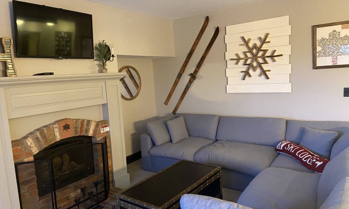 North Troy Condo | Jay Peak ski-in ski-out bliss just steps away from Grammy Jay