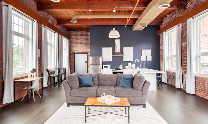College Hill Apartment | Jennifer's Riverfront Loft Apartment Historic Building