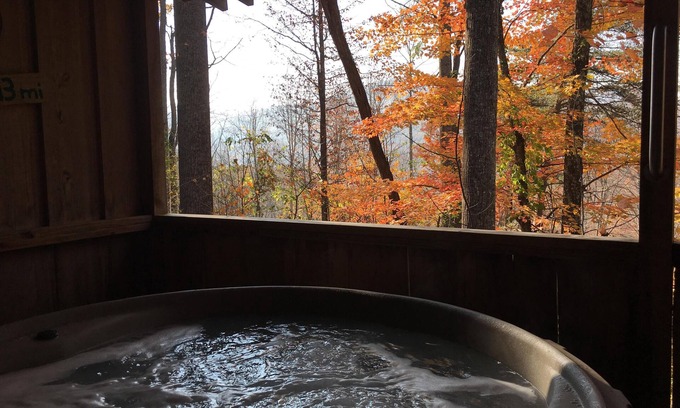 Candler Cabin | Jus Nappin! Hot Tub, Private, Grill, Full Kitchen, Free WiFI, Pet Friendly